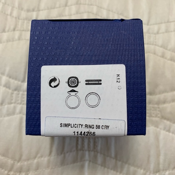 Authentic Swarovski Crystal Simplicity Cocktail/Engagement/Wedding Ring Size 58 - Picture 14 of 14